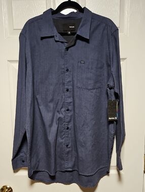 Hurley Men’s Long-Sleeve Button-Up Shirt